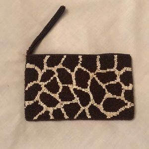 Brown Glass Bead Wristlet
